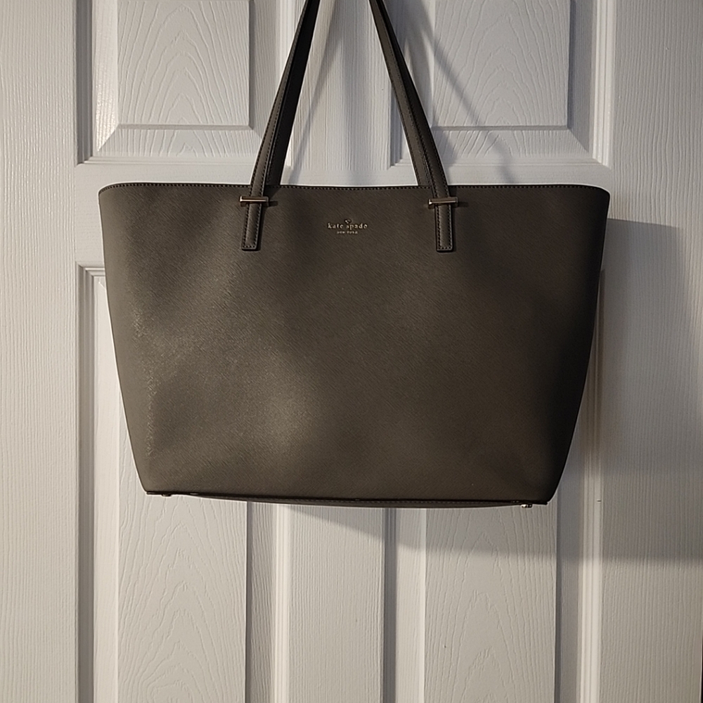 Kate Spade Cedar Street Gray Saffiano Leather Harmony Tote